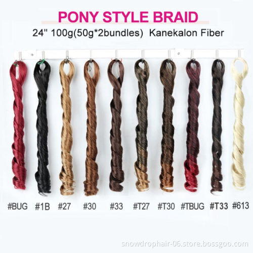 private label customized pony ghana 1b braiding hair wavy  crochet braids